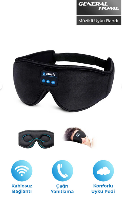 SleepBand | Bluetooth Müzikli Uyku Bandı – 3D Konfor, Gürültüyü Engelle, Anında Uyu