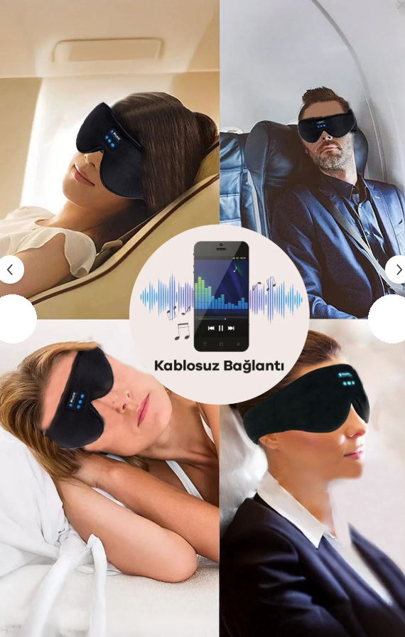 SleepBand | Bluetooth Müzikli Uyku Bandı – 3D Konfor, Gürültüyü Engelle, Anında Uyu